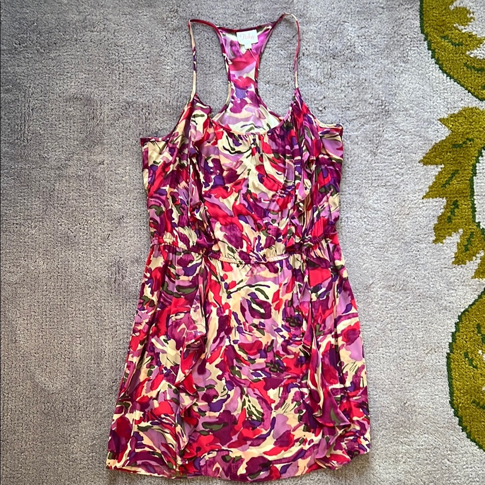 Parker Pink and Purple Halter Sundress Mini